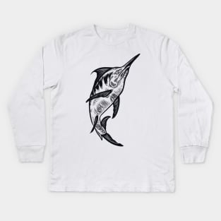 Marlin fish Kids Long Sleeve T-Shirt